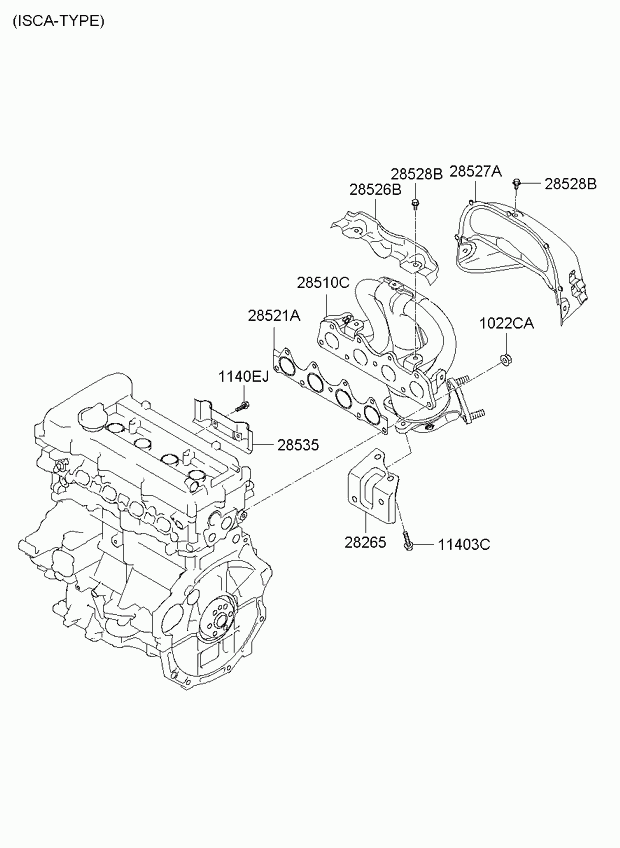 Коллектор выпускной для Киа Сид 2006-2010