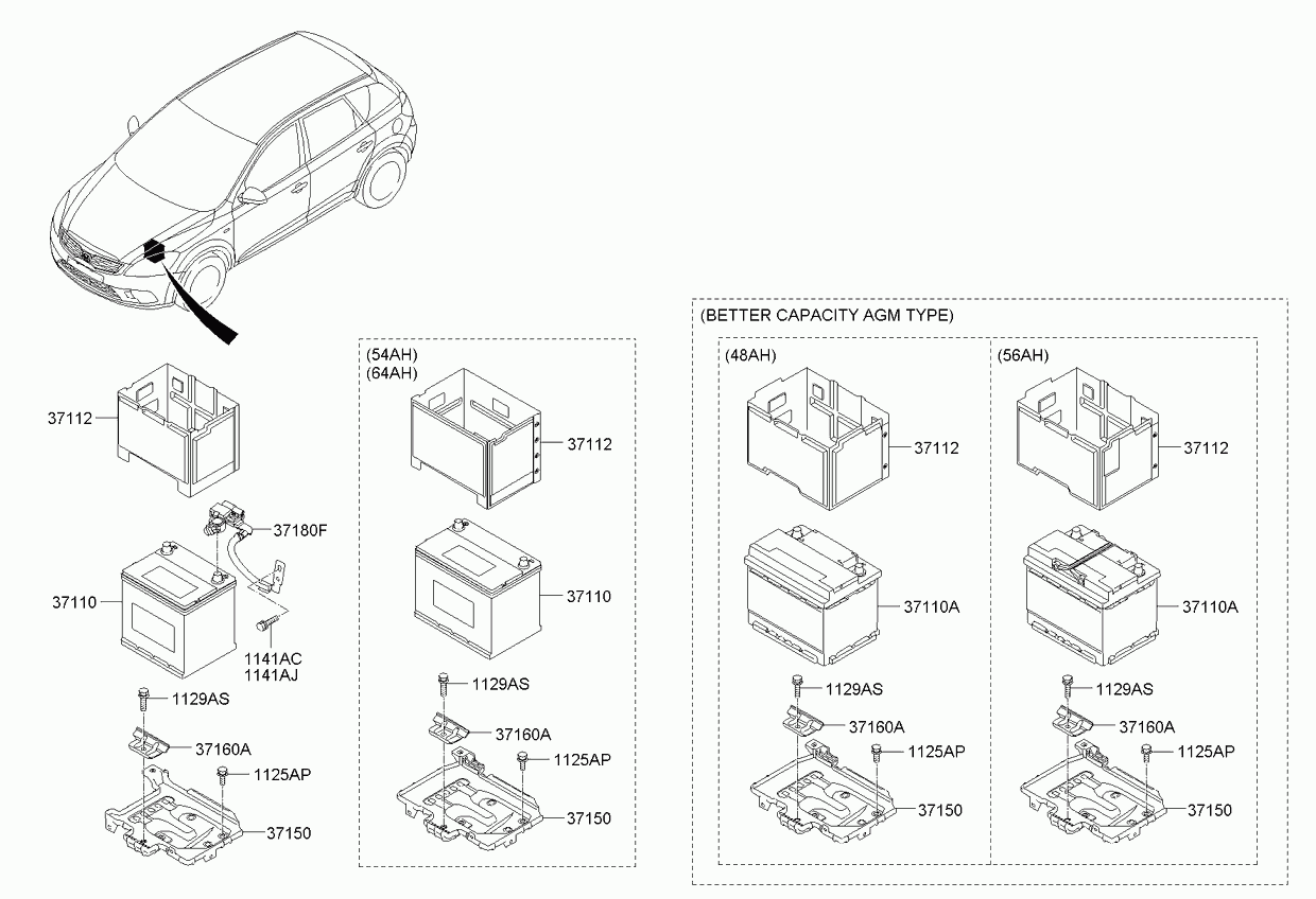 Аккумулятор для Киа Сид 2006-2010