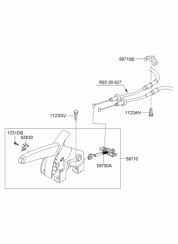 Трос правый стояночного, ручного тормоза для Киа Сид 2006-2010