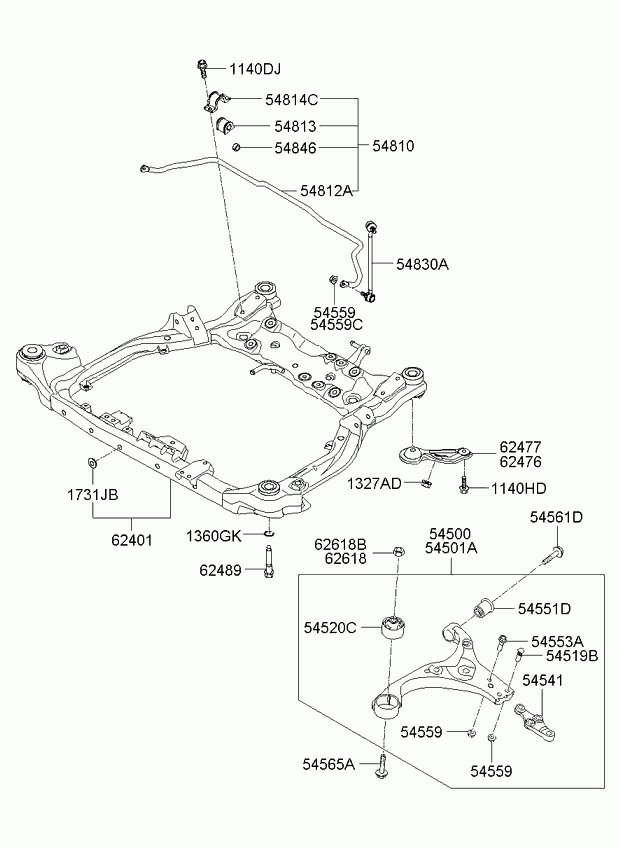 Рычаг передний нижний правый для Киа Сид 2006-2010