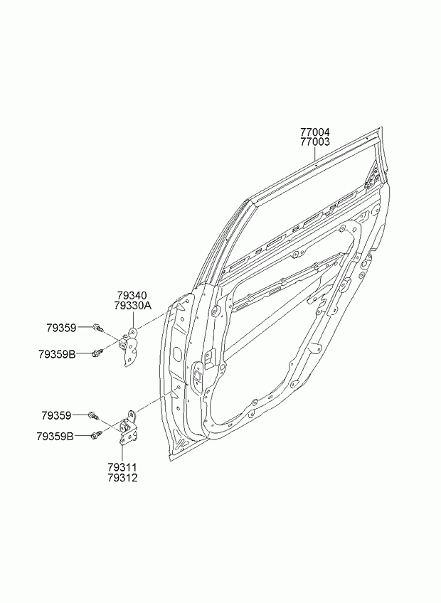 Дверь задняя левая для Киа Сид 2006-2010
