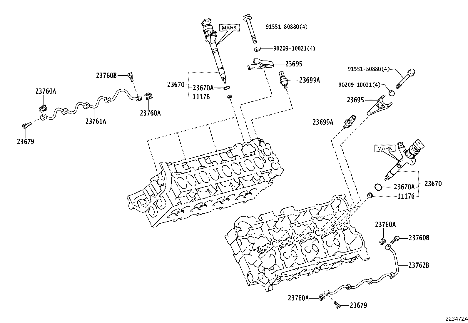 Топливная форсунка для Тойота Ленд Крузер 2015-2018