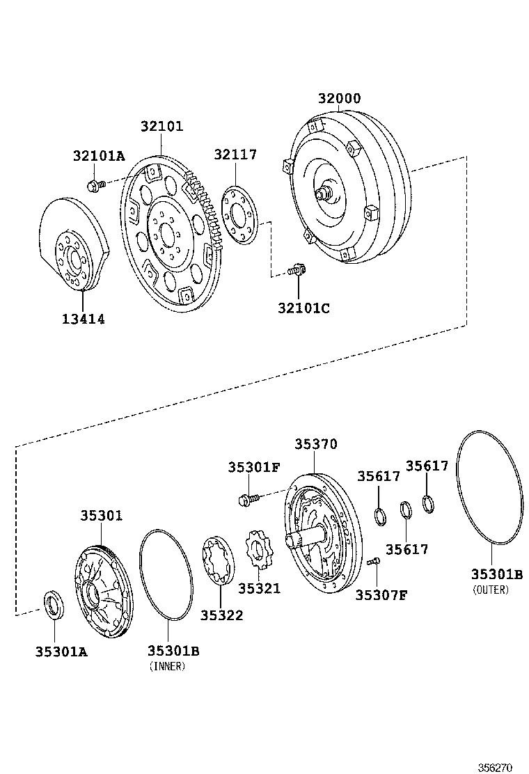 Гидротрансформатор АКПП для Тойота Ленд Крузер 2015-2018