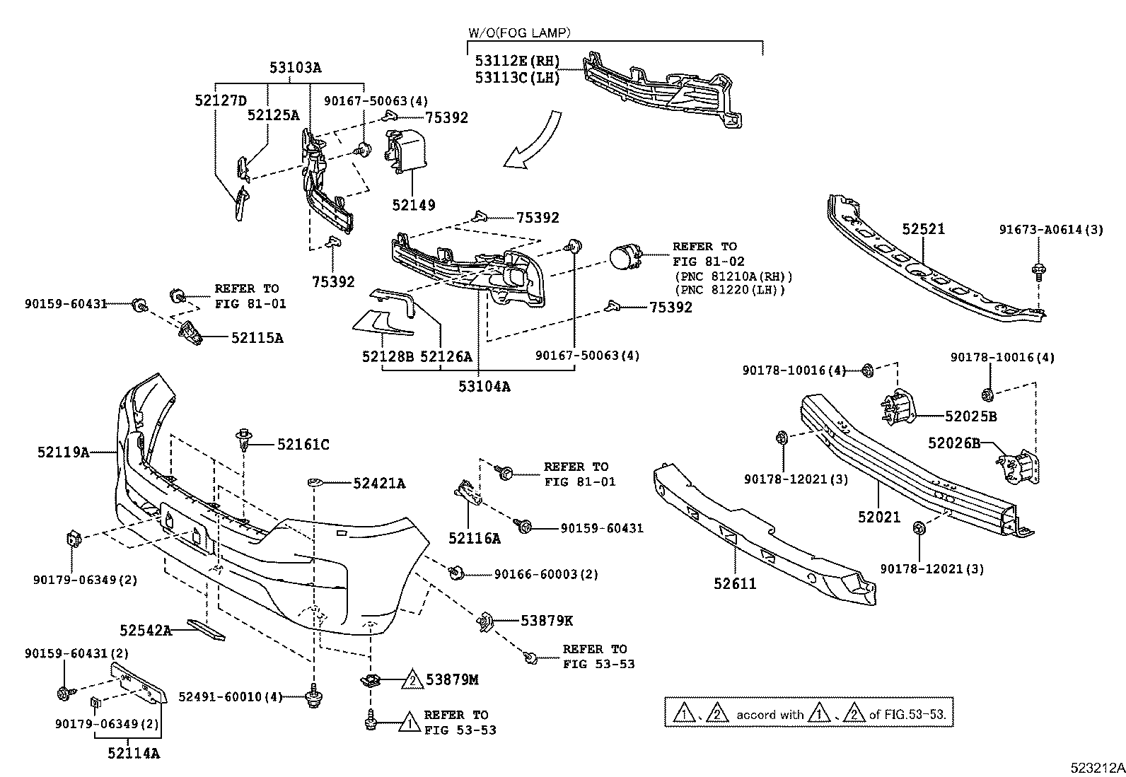Усилитель переднего бампера для Тойота Ленд Крузер 2015-2018