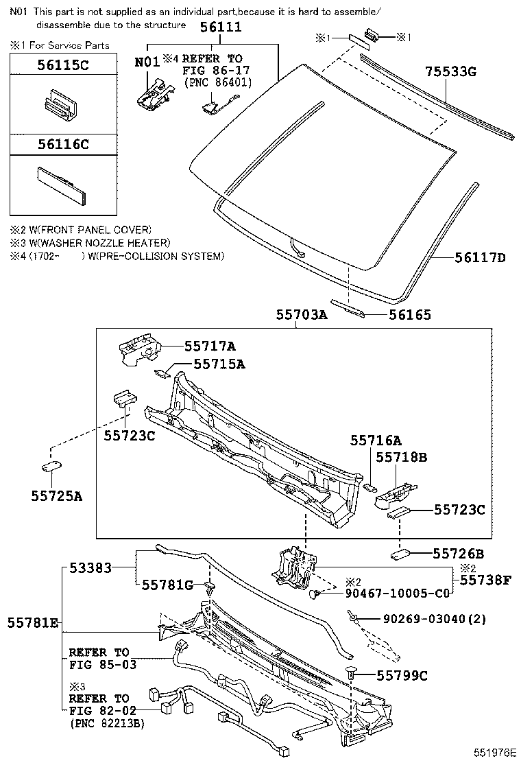 Лобовое стекло для Тойота Ленд Крузер 2015-2018