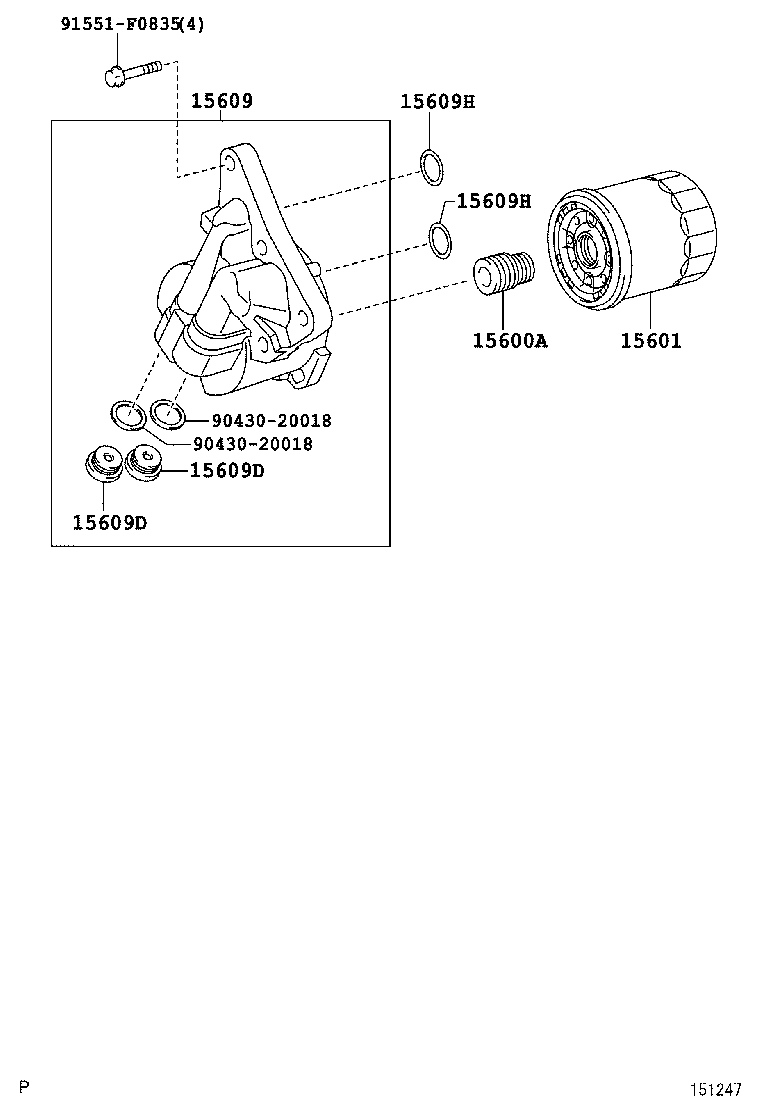 Масляный фильтр для Тойота Аурис 2006-2010