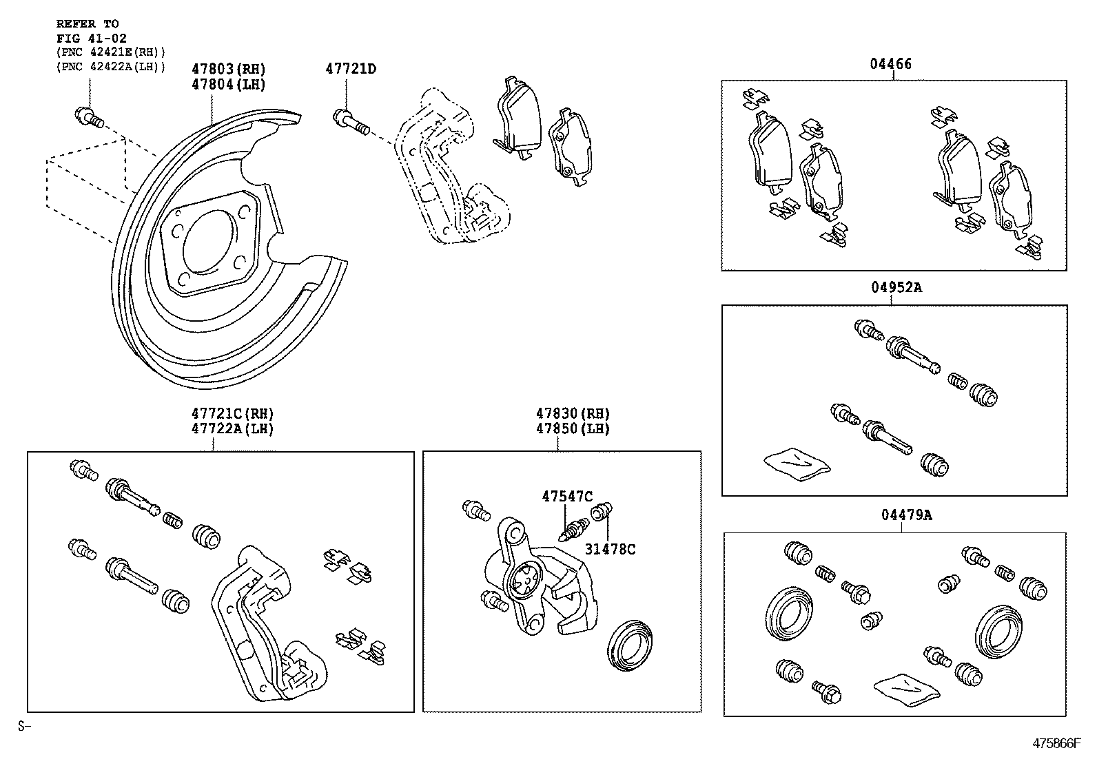Суппорт тормозной задний правый для Тойота Аурис 2006-2010