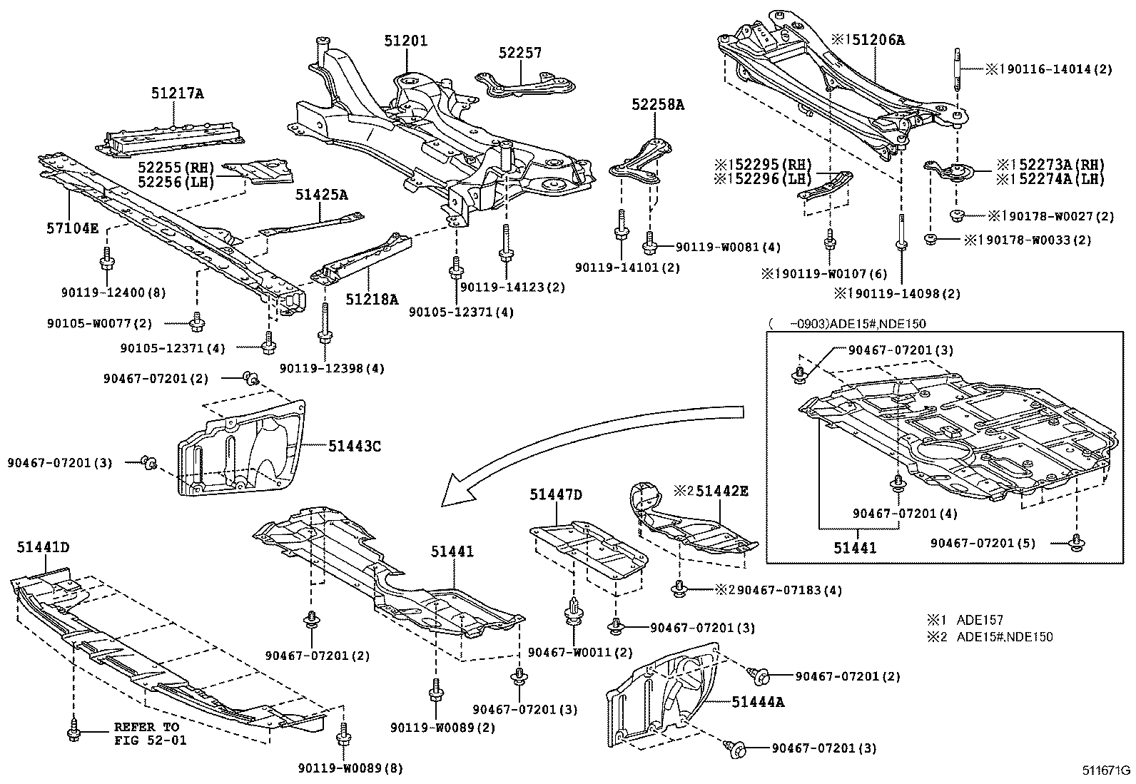 Подрамник передний для Тойота Аурис 2006-2010