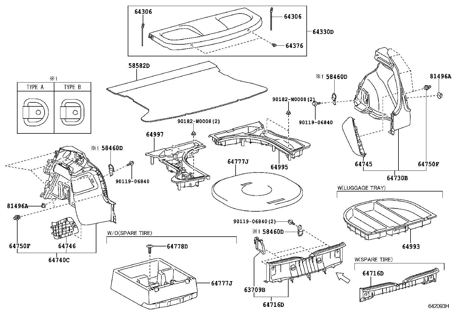 Полка багажника, шторка для Тойота Аурис 2006-2010