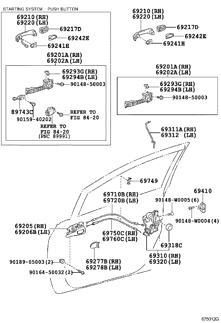 Ручка передней левой двери для Тойота Аурис 2006-2010