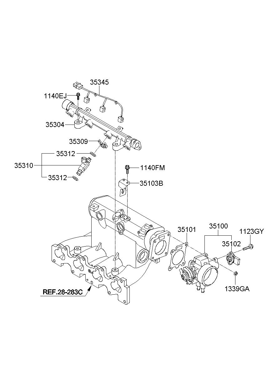 Топливная форсунка для Киа Соул 2008-2011