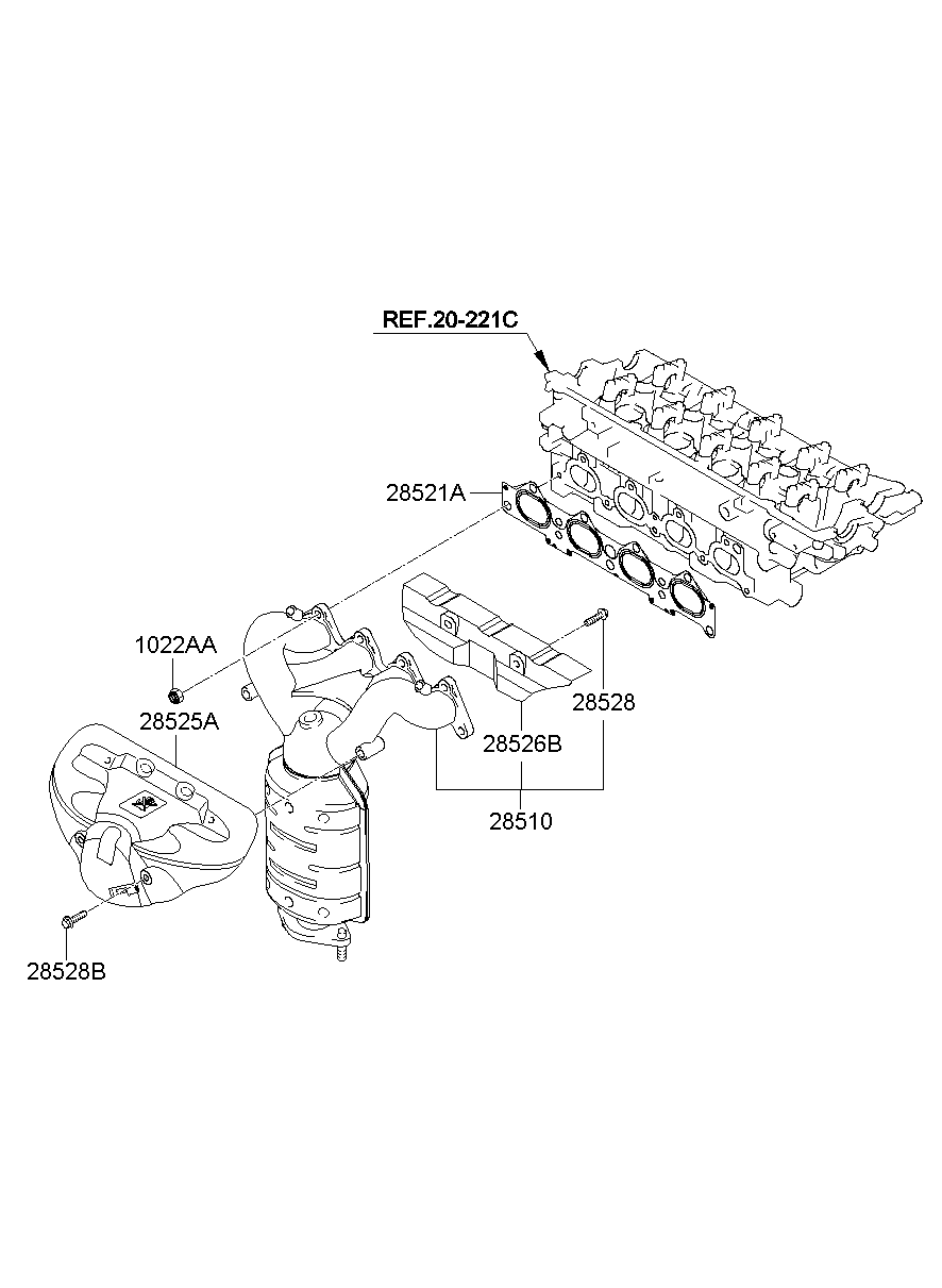 Коллектор выпускной для Киа Соул 2008-2011