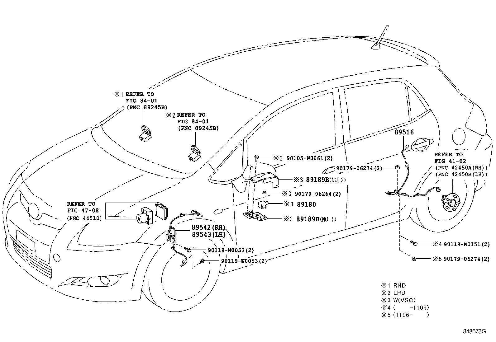 Датчик АБС задний левый для Тойота Аурис 2006-2010