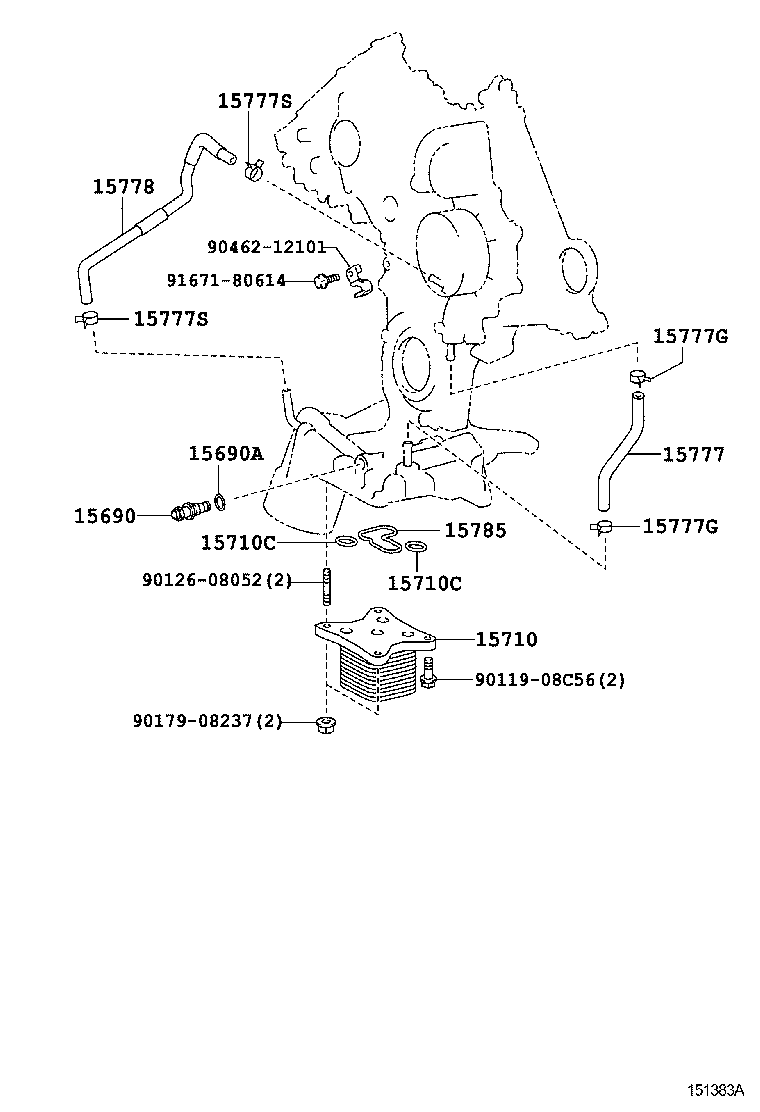 Радиатор масляный для Тойота Ленд Крузер 2007-2012