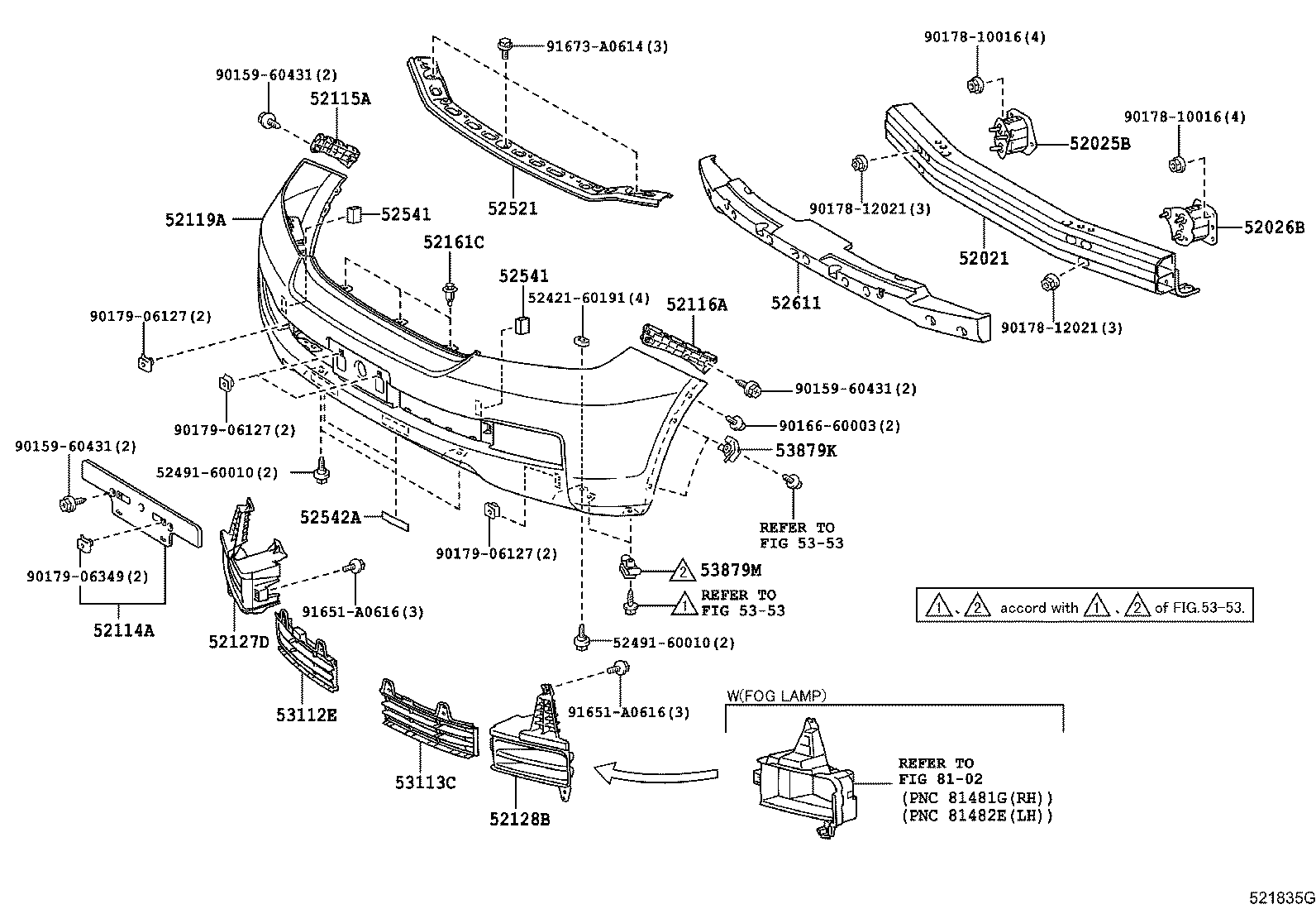 Усилитель переднего бампера для Тойота Ленд Крузер 2007-2012