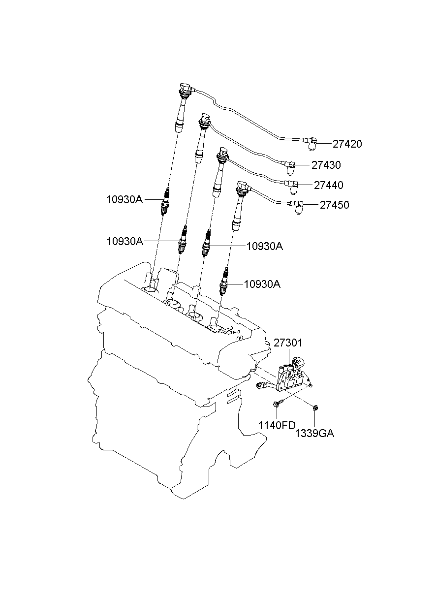 Катушка зажигания для Киа Соул 2008-2011