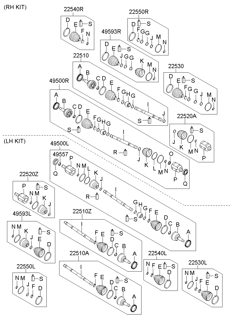 Шрус правый для Киа Соул 2008-2011