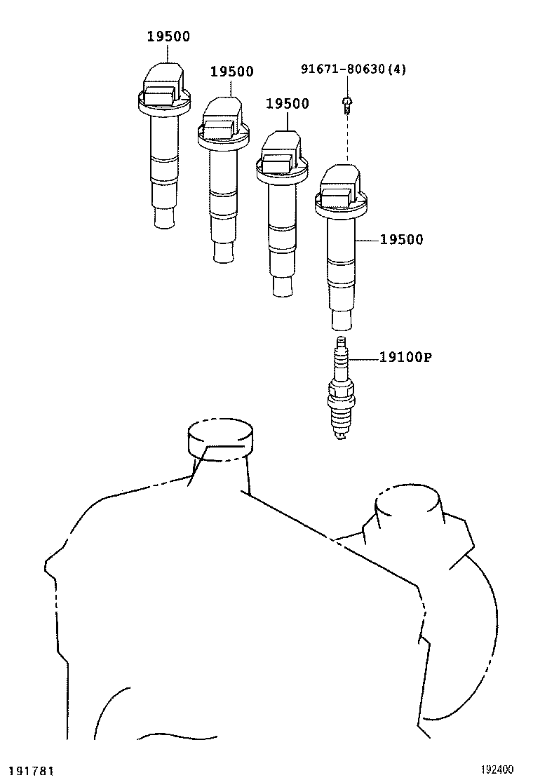 Свеча зажигания для Тойота Ярис 2005-2009