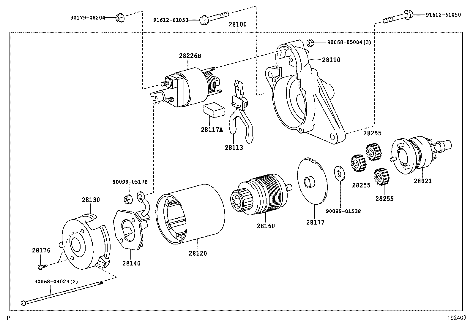 Стартер в сборе для Тойота Ярис 2005-2009