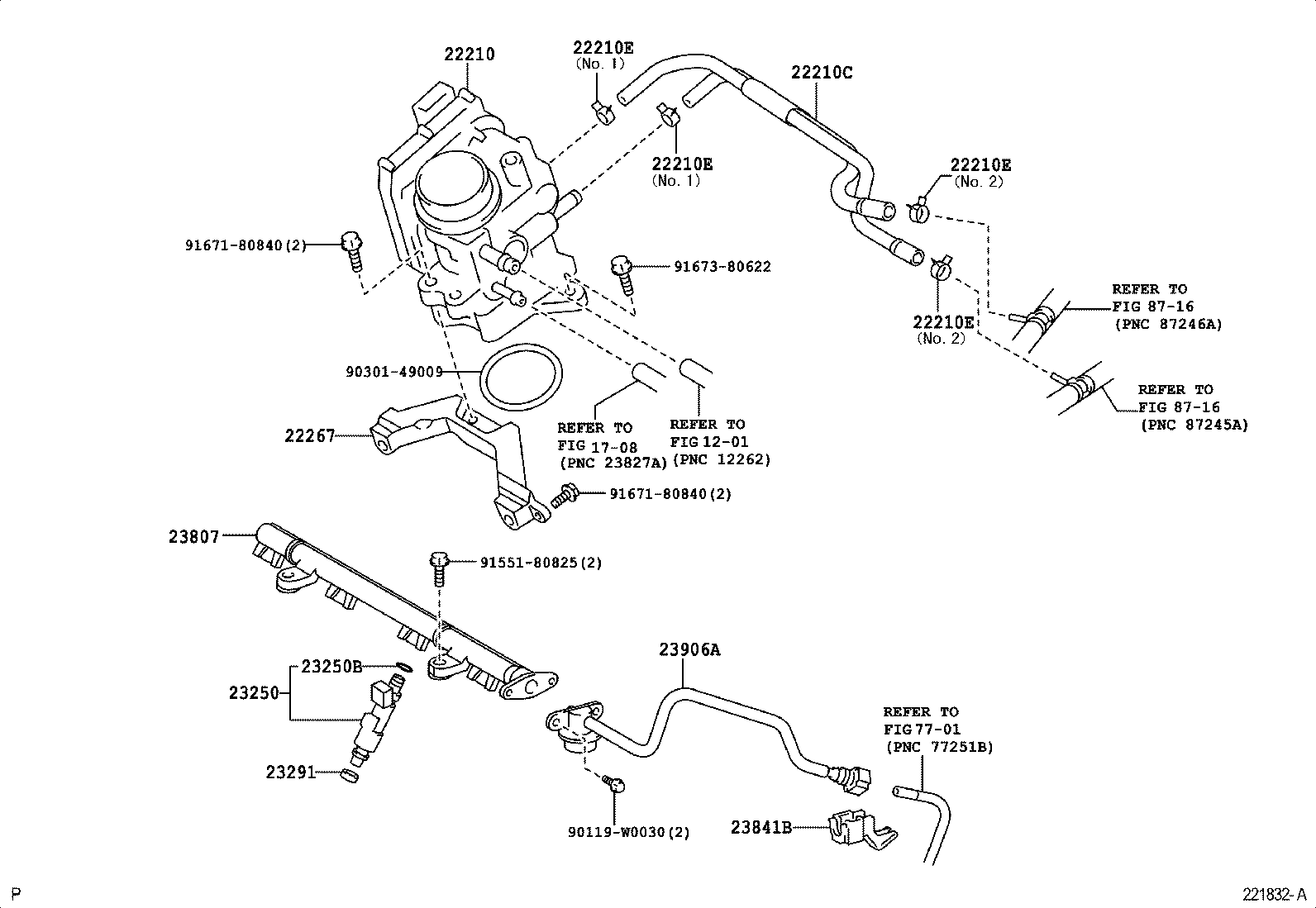 Топливная форсунка для Тойота Ярис 2005-2009