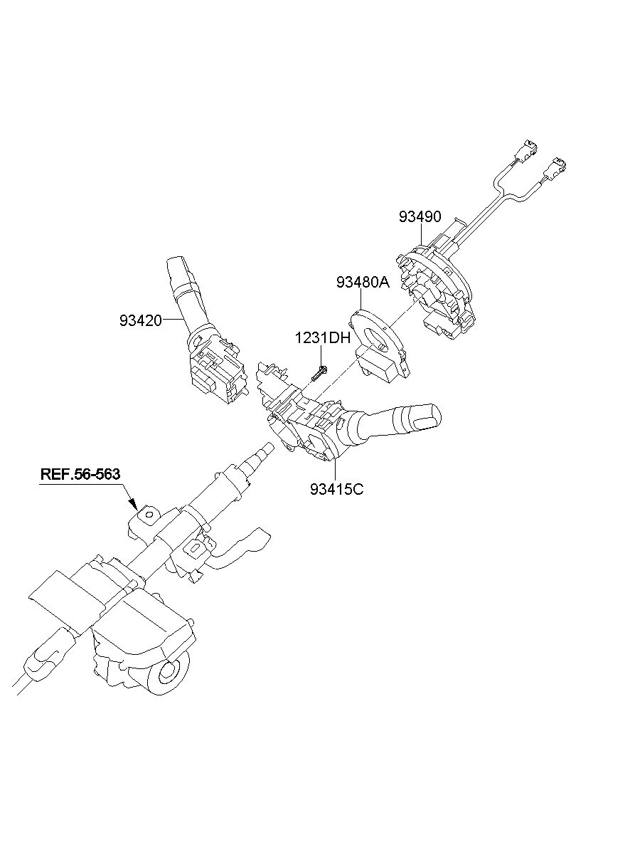 Подрулевая контактная группа для Киа Соул 2008-2011