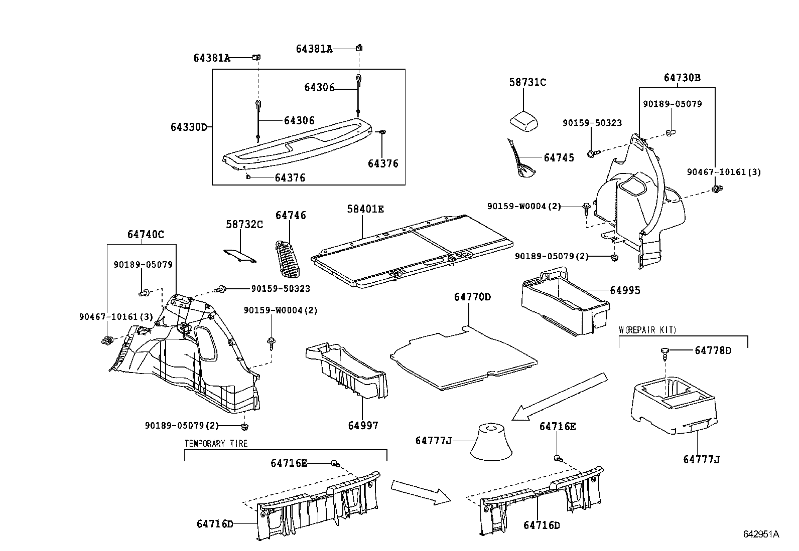Полка багажника, шторка для Тойота Ярис 2005-2009