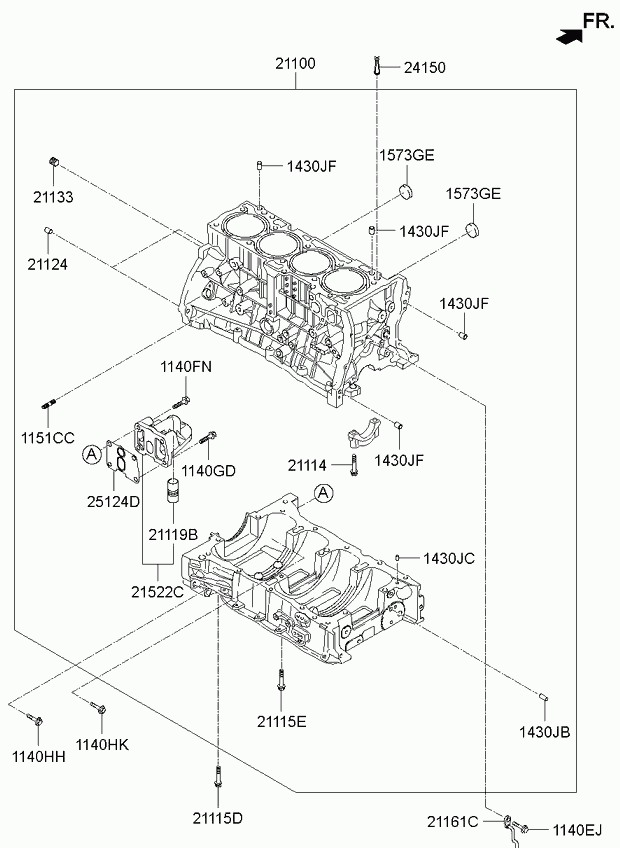 Блок цилиндров в сборе для Киа Спортейдж 2010-2014