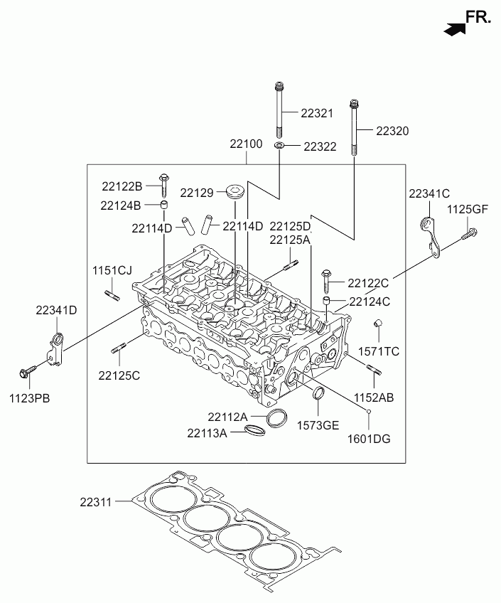 Головка блока цилиндров в сборе для Киа Спортейдж 2010-2014