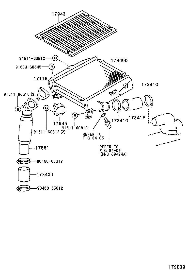 Интеркулер для Тойота Ленд Крузер Прадо 1999-2002