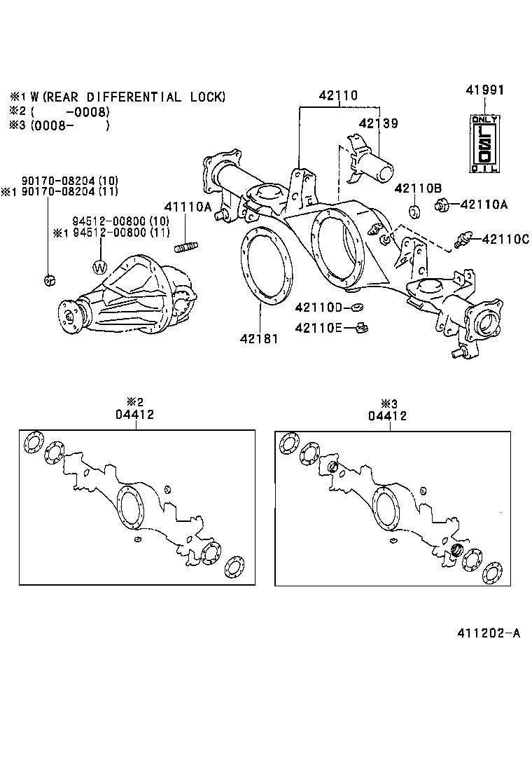 Задний мост для Тойота Ленд Крузер Прадо 1999-2002