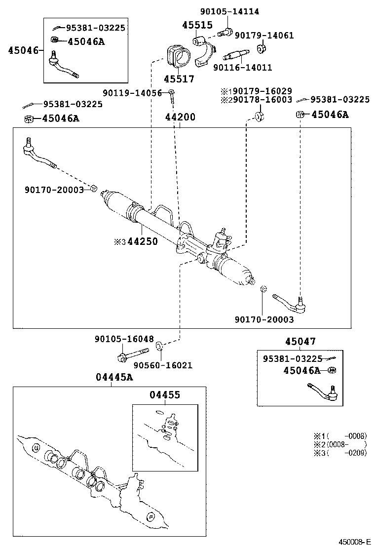 Рулевая рейка для Тойота Ленд Крузер Прадо 1999-2002