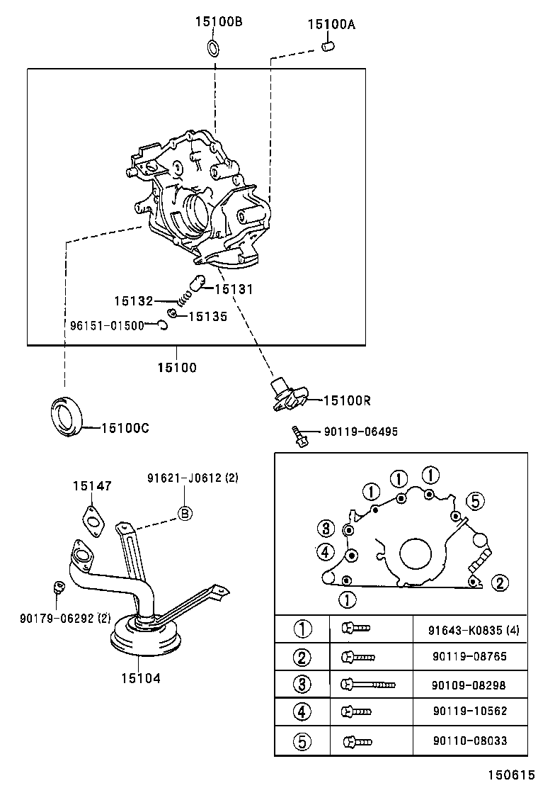 Масляный насос для Тойота Ленд Крузер 2002-2005