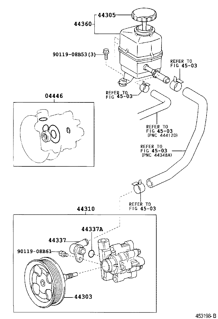 Насос ГУР для Тойота Ленд Крузер 2002-2005