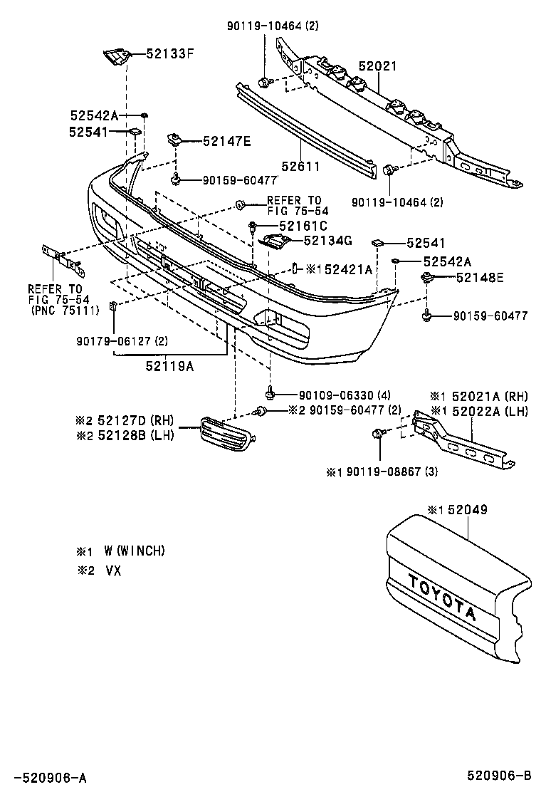 Бампер передний для Тойота Ленд Крузер 2002-2005