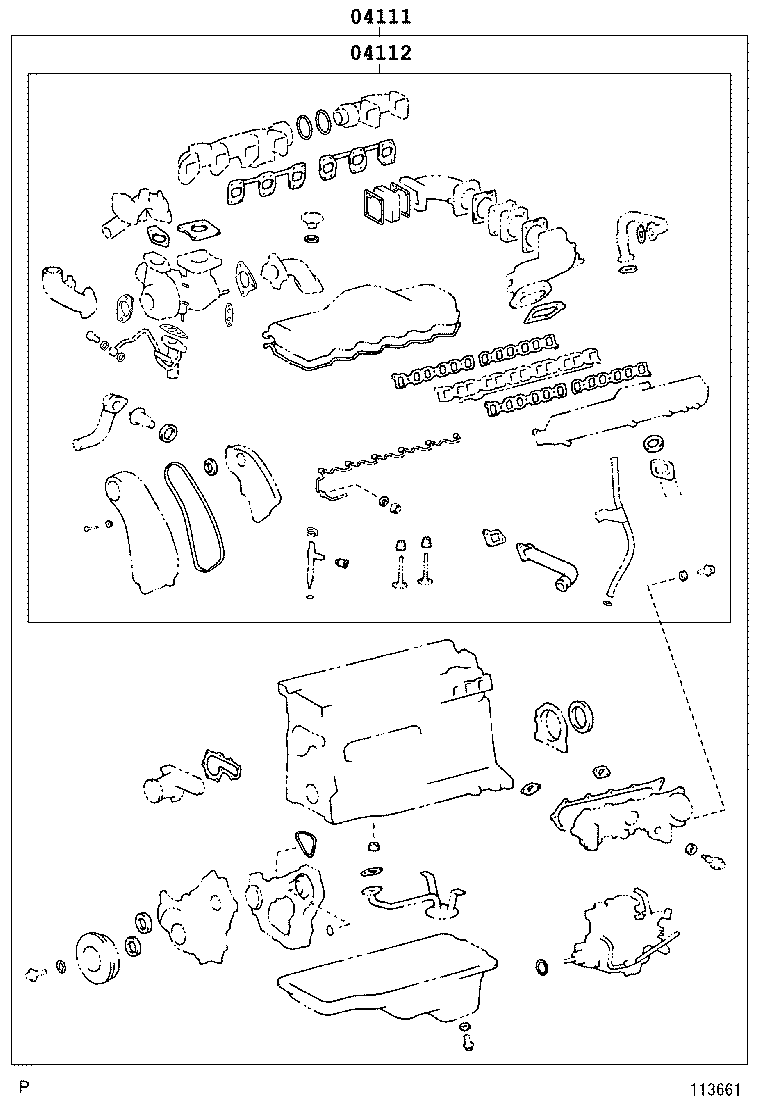 Комплект прокладок для двигателя для Тойота Ленд Крузер 2005-2007