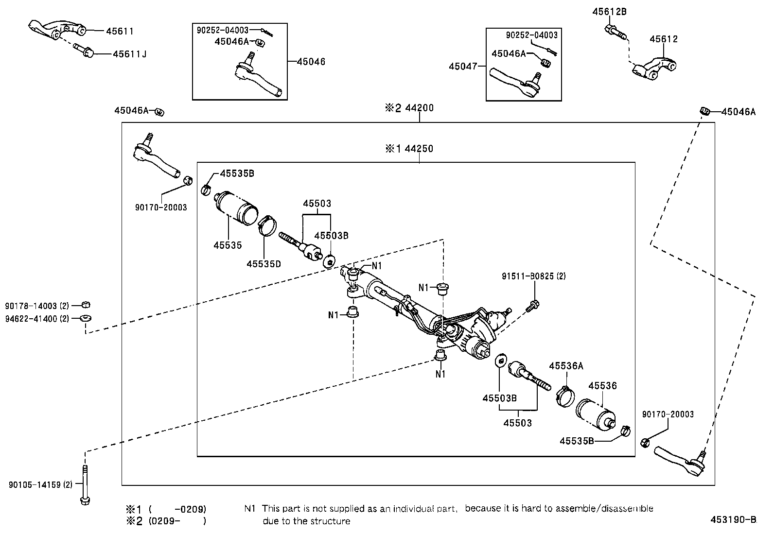 Рулевая рейка для Тойота Ленд Крузер 2005-2007