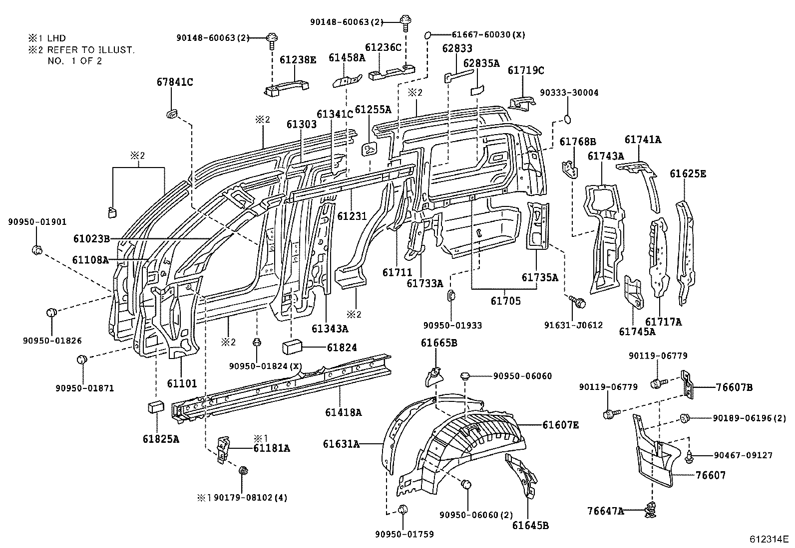 Крыло заднее левое для Тойота Ленд Крузер 2005-2007