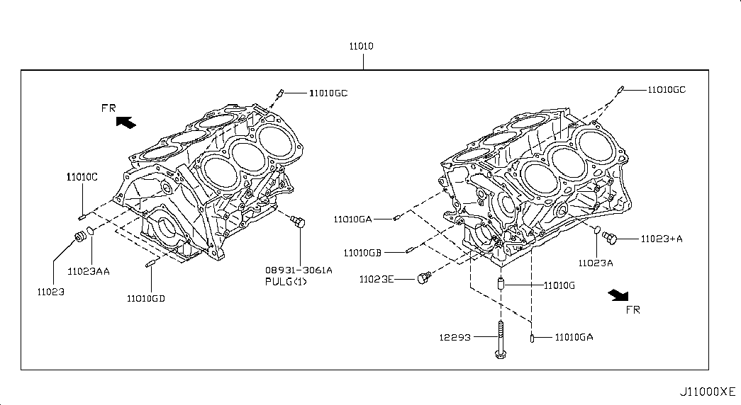 Блок цилиндров в сборе для Ниссан Теана 2005-2008