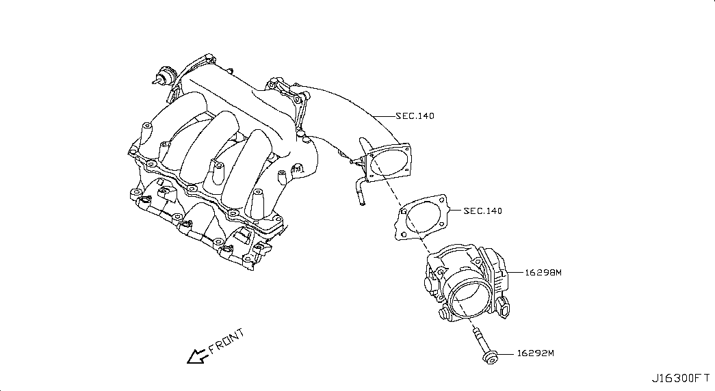 Дроссельная заслонка для Ниссан Теана 2005-2008