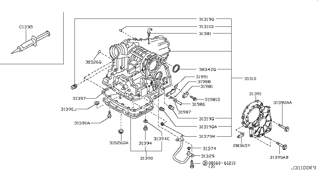 Масляный поддон АКПП для Ниссан Теана 2005-2008