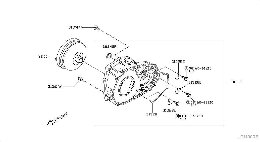Раздаточная коробка для Ниссан Теана 2005-2008