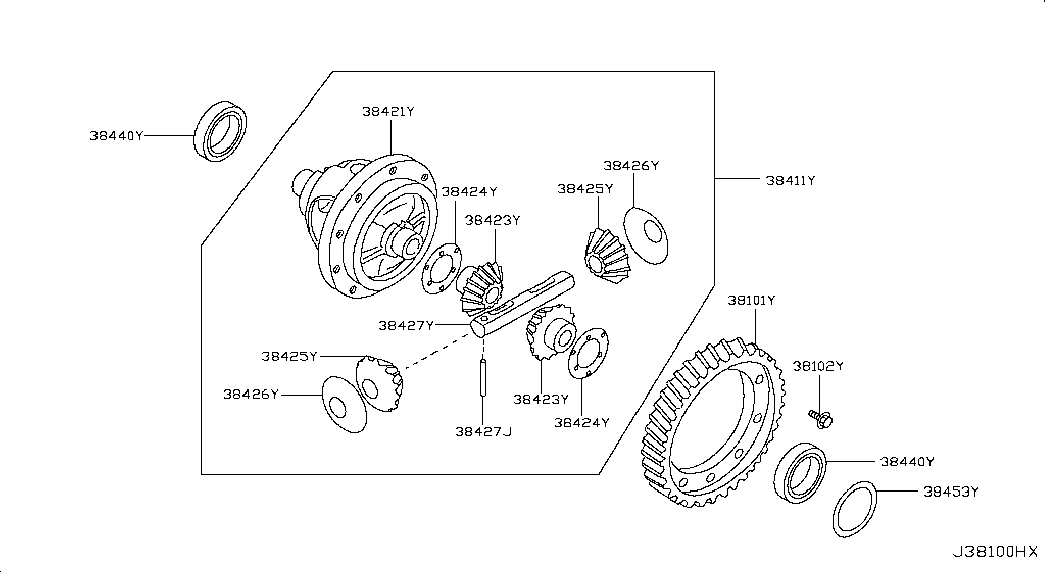 Дифференциал для Ниссан Теана 2005-2008