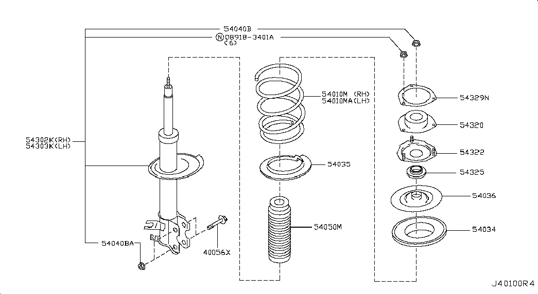 Пружина передняя для Ниссан Теана 2005-2008