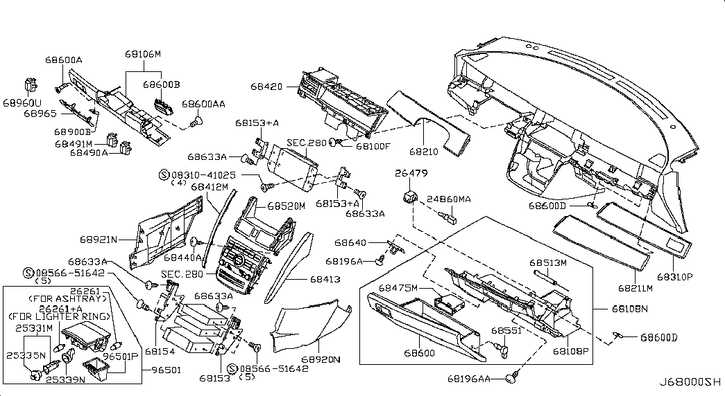 Приборная панель для Ниссан Теана 2005-2008