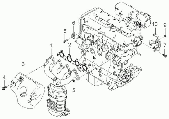 Коллектор выпускной для Киа Рио 2005-2009