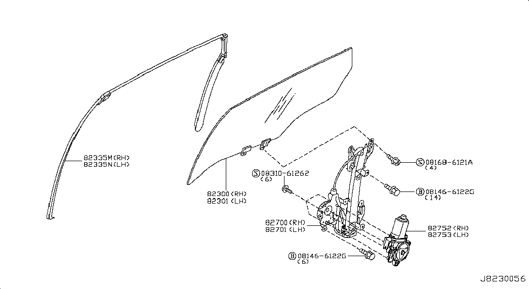 Мотор стеклоподъемника заднего левого для Ниссан Теана 2005-2008