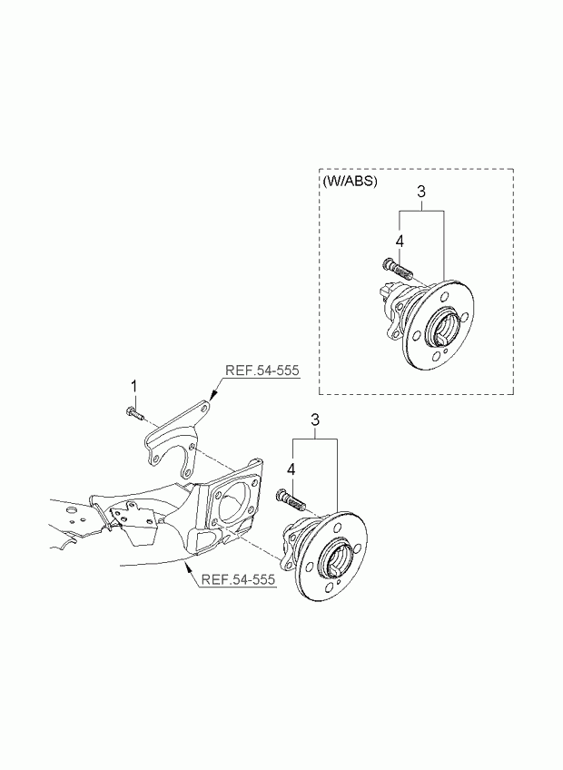 Ступица задняя для Киа Рио 2005-2009
