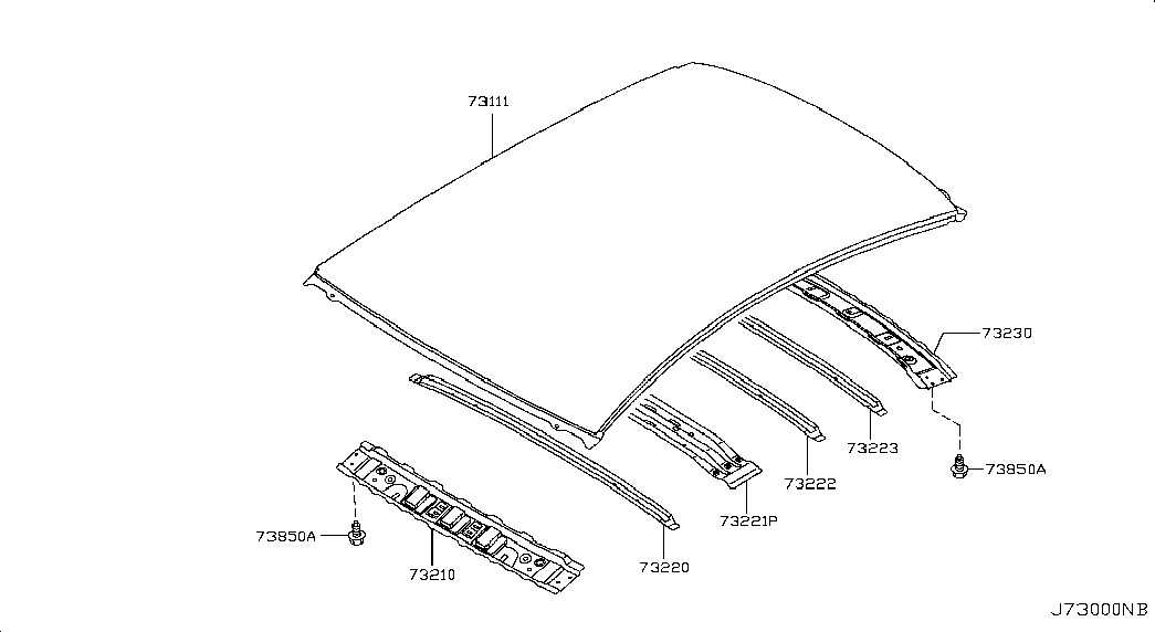 Крыша для Ниссан Теана 2008-2011