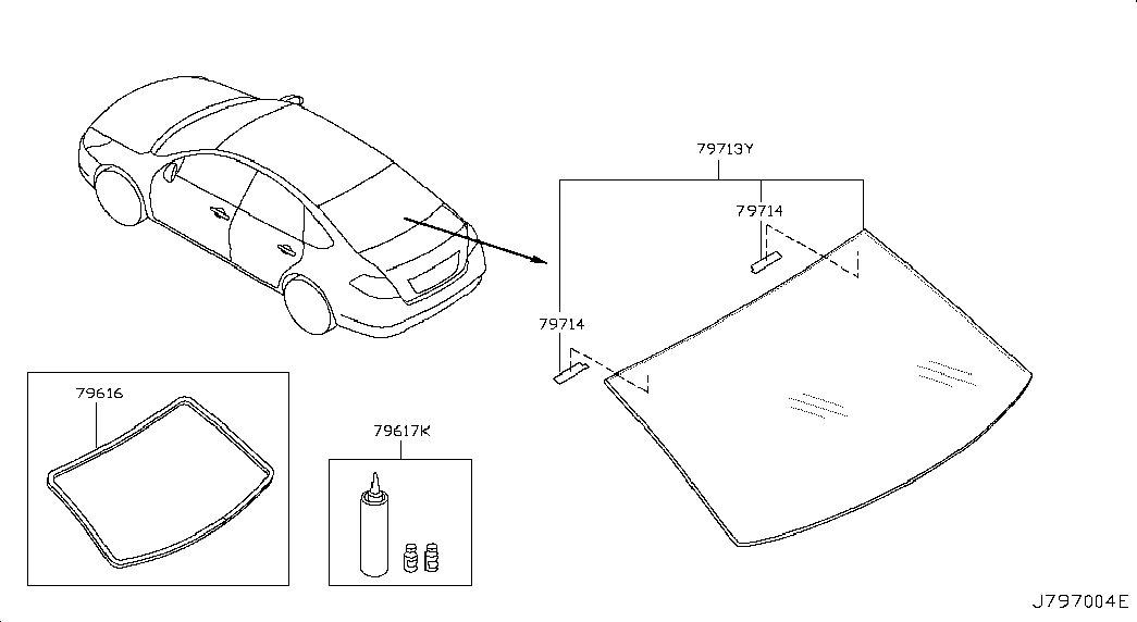 Стекло заднее для Ниссан Теана 2008-2011