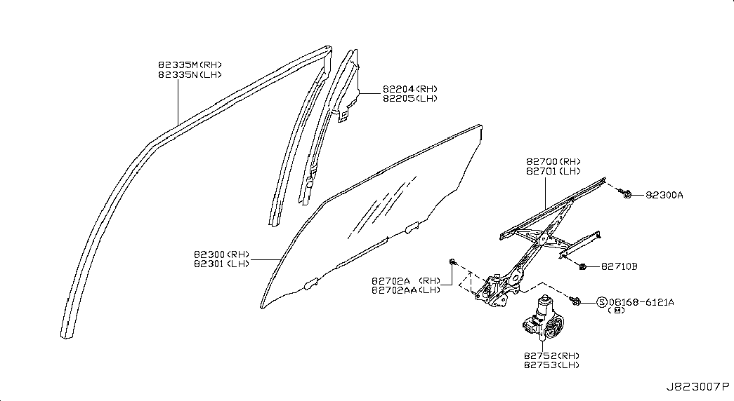 Стеклоподъемник заднего левого стекла для Ниссан Теана 2008-2011
